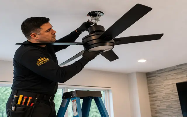 Old ceiling fan replacement and removal