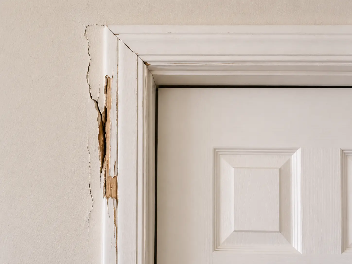 Cracked Door Frame and Trim