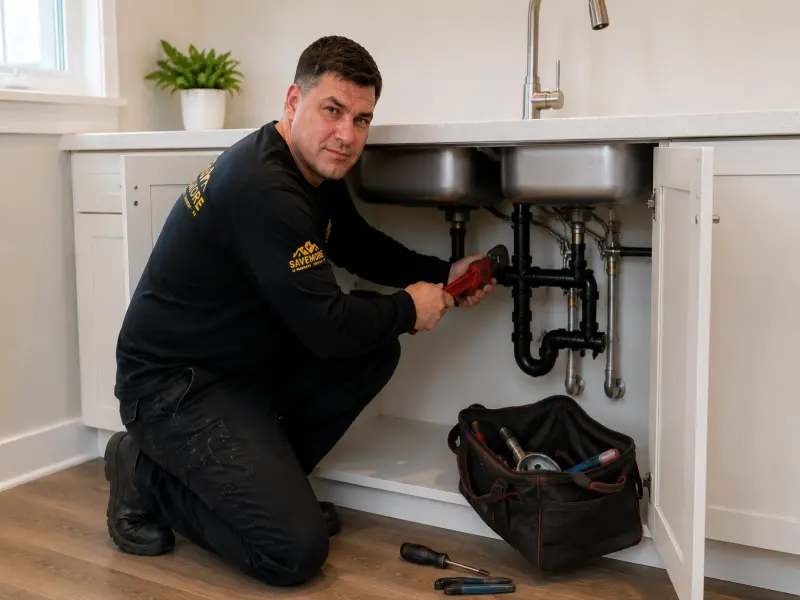Plumber fixing a pipe in Las Vegas