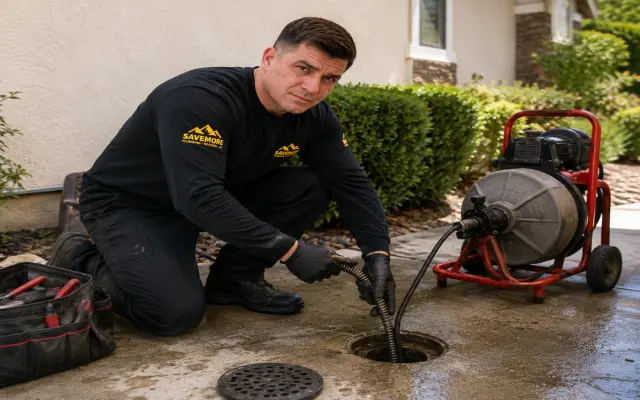 Drain cleaning and unclogging service